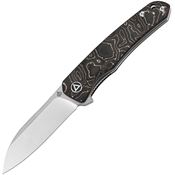 QSP 140B1 Otter Linerlock Knife with Copper Foil Handles