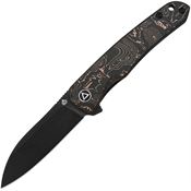 QSP 140B2 Otter Linerlock Knife with Copper Foil Handles