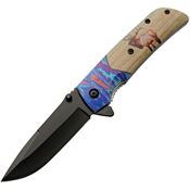 Rite Edge 300564DE Voodoo Linerlock Knife with Deer Handles