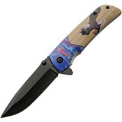 Rite Edge 300564EG Voodoo Linerlock Knife with Eagle Handles