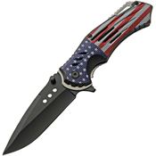 Rite Edge 300552US Flag Assist Open Linerlock Knife