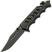 Rite Edge 300553BK Tactical Assist Open Linerlock Knife with Black Handles