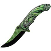 Rite Edge 300551GN Dragon Scale Assist Open Linerlock Knife