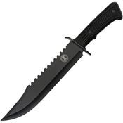 Rite Edge 211559SA Bowie 2nd Amendment Black Fixed Blade Knife Black Handles