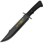 Rite Edge 211559YB Bowie Don't Tread Black Fixed Blade Knife Black Handles