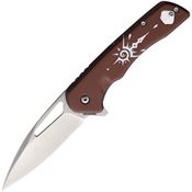 Rough Rider 2253 Night Out Framelock Knife Brown Handles