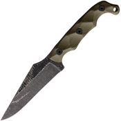 Stroup TU2ODG10S TU2 Fixed Blade Knife OD Green Handles