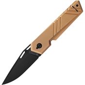 TB Outdoor 101 Unboxer EDC Black Folding Knife Coyote Tan Handles