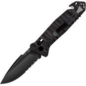 TB Outdoor 114 C.A.C. Utility Axis Lock Black Folding Knife Black Handles