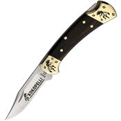Yellowhorse 398 Kokopelli Custom Buck 112 Lockback Knife Ebony Wood Handles