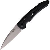 Bear & Son 1600AIBKP Auto Action XVI Button Lock Bead Blast Knife Black Handless