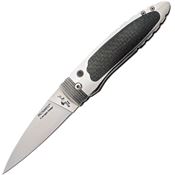 Bear & Son AC800CFS Auto Incognito Recess Lock Satin Knife Carbon Handless