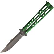 Benchmark 019 Butterfly Stonewash Knife Green Handles