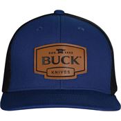 Buck 89159 Leather Logo Patch Cap Blue