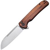 Civivi 200223 Chevalier Button Lock Stonewash Knife Cuibourtia Wood Handles