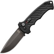 Gerber 1295 G1295 Auto 06 Button Lock Black Knife Black Handles