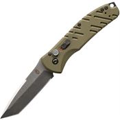 Gerber 1308 Auto Propel Plunge Lock Stonewash Knife OD Green Handles