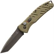 Gerber 1317 Auto Propel Plunge Lock Black Knife OD Green Handles