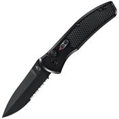 Gerber 1636 Auto Empower Plunge Lock Serrated Black Knife Black Handles