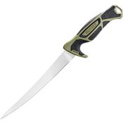 Gerber 3340 Controller Fillet System 8in Mirror Fixed Blade Knife Black/Green Handles