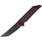 Hoback 031STB Kwaiback Framelock Knife Burgundy Handles