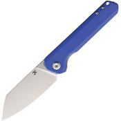 Kansept 1028A6 Bulldozer Stonewashed Framelock Knife Blue Handles