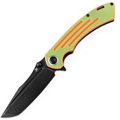 Kansept 1032T2 Pretatout Tanto Linerlock Knife Green/Orange Handles