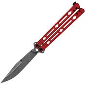 Kershaw 5150RDBW Lucha Butterfly Blackwash Knife Red Handles