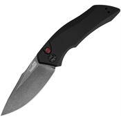 Kershaw 7100BW Auto Launch 1 Button Lock Blackwash Knife Black Handles