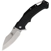 USMC MA1065BK Assist Open Linerlock Knife with Black Handles