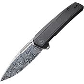 We 21021BDS1 Speedster Damascus Framelock Knife Black Handles