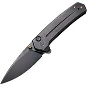 We 21026B2 Culex Button Lock Black Stonewash Knife Black Handles