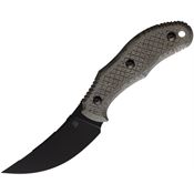 Bastinelli Creations 233G Chopper Black Fixed Blade Knife OD Green Handles