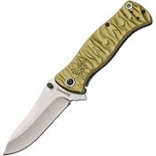 Browning 0464 River Stone Linerlock Knife Green Handles