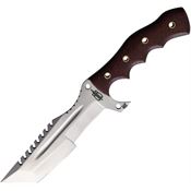 BucknBear 1221TT Tanto Tracker Mirror Fixed Blade Knife Red Micarta Handles