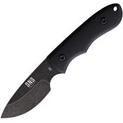 BucknBear 15252TC Tac Hunter Black Stonewash Fixed Blade Knife Black Handle