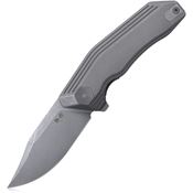 Damned Designs 005TSW Cerberus Linerlock Knife Gray Handles