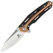 Defcon 33343 JK Cutter Framelock Knife Gold Handles