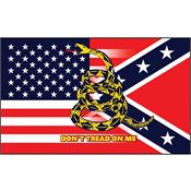 Flags 7302 USA & Confederate Flag