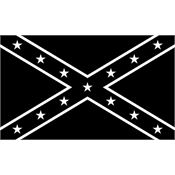 Flags 7326 Confederate Black/White Flag