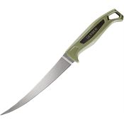 Gerber 4132 Ceviche Fillet 7in Stonewash Fixed Blade Knife Green Handles