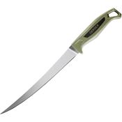 Gerber 4133 Ceviche Fillet 9in Stonewash Fixed Blade Knife Green Handles