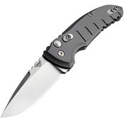 Hogue 24112 Auto A01 Microswitch Button Tumbled Drop Point Knife Gray Handles