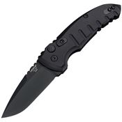 Hogue 24116 Auto A01 Microswitch Button Black Drop Point Knife Black Handles