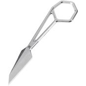 Kansept  0001A1 Hex Neck Stonewash Fixed Blade Knife Silver Handles