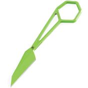 Kansept  0001A3 Hex Neck Stonewash Fixed Blade Knife Green Handles