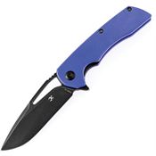 Kansept  1001B2 Kryo Black Framelock Knife Blue Handles