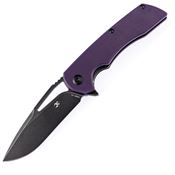 Kansept  1001B3 Kryo Black Framelock Knife Purple Handles