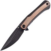 Kansept  1024A8 Kratos Framelock Knife Brown Handles