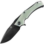 Kansept  2008A4 Mini Hellx Linerlock Knife Black Stainless/Jade Handles